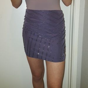 AMAZING, delicate, beaded, silky mini skirt